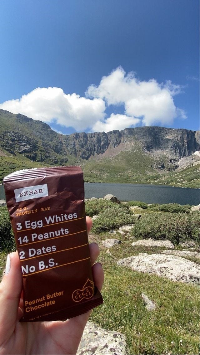 RXBAR pictured in Colorado